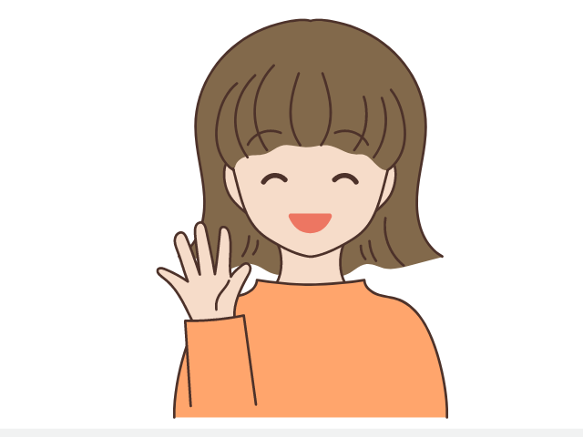 挨拶をしている女性のイラスト