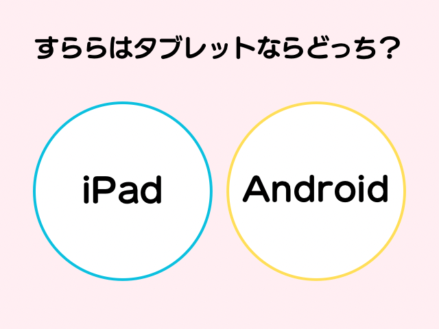 すららはタブレットならどっちのOSがいいかの画像