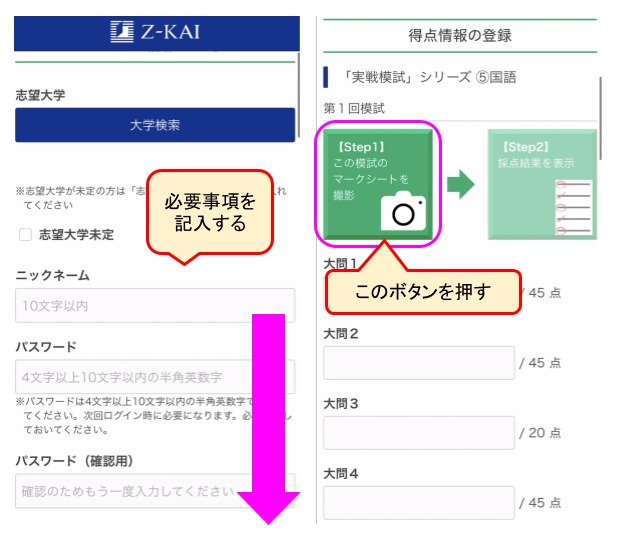 Z会の自動採点のやり方