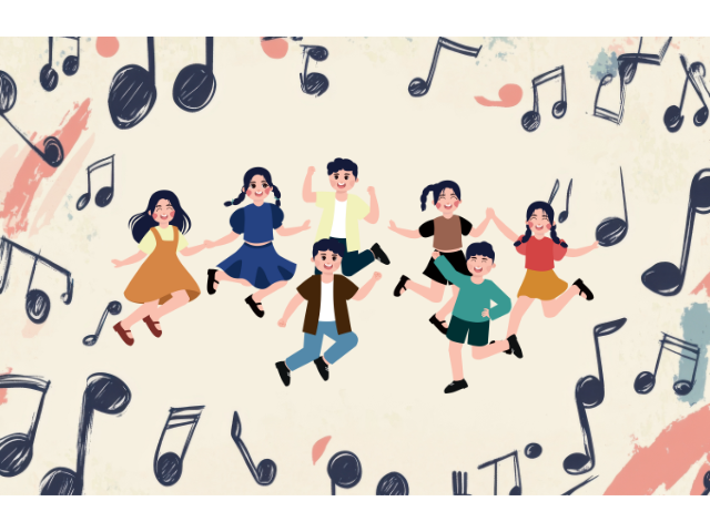 ダンスを踊っている子どもたち