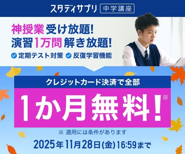 スタディサプリ一カ月無料画像バナー