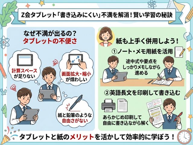 タブレット書き込みにくい
